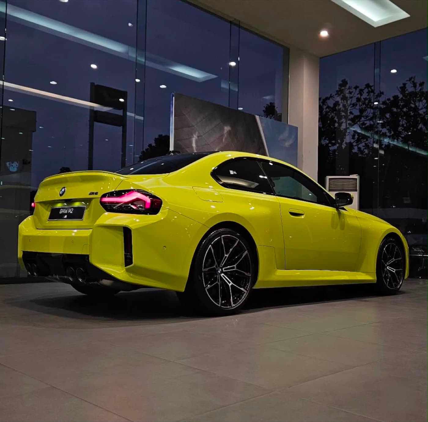 BMW M2 rear view at BMW Center showroom